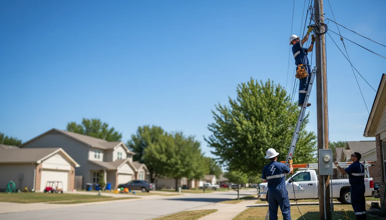 Residential electrician providing installation services in Cummings, KS